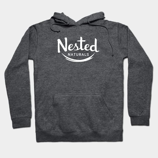 NestedNaturals White Logo Hoodie by NestedNaturals